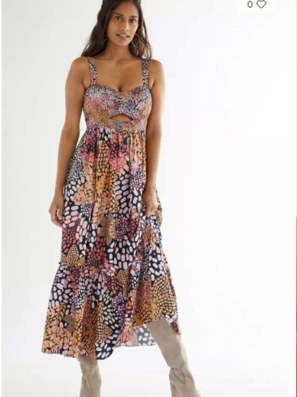 EUC Anthropologie Geisha Designs Smocked Maxi Dress Pockets in Size SP